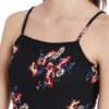 Black & Red Floral Printed Sleeveless Fit & Flare Mini Dress for Women (6XL) - Image 2