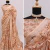 Cotton linen digital print saree - Image 2