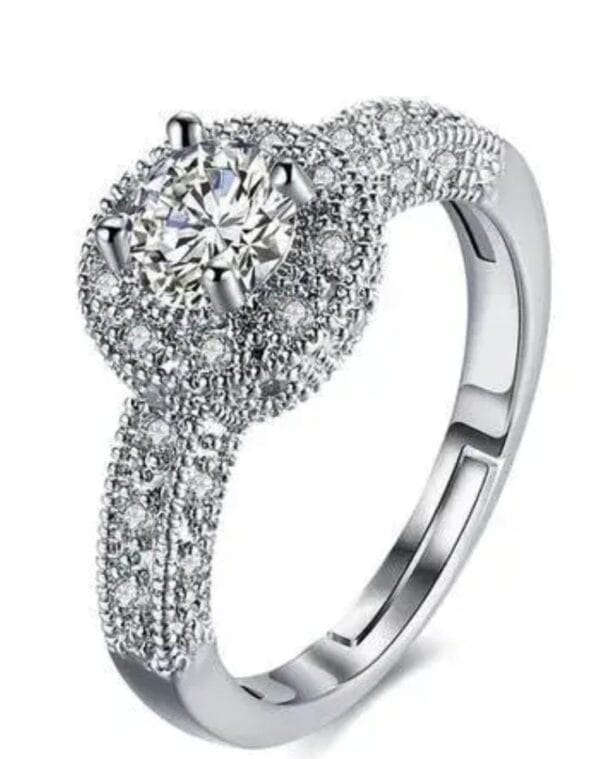 Eternal Radiance: Adjustable Diamond Oval Ring for women and girls