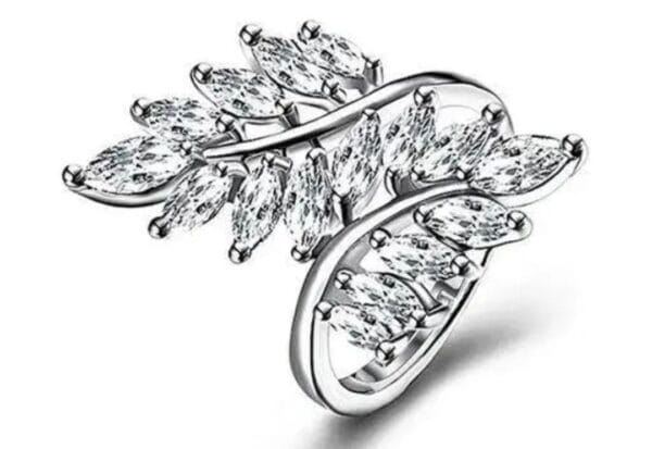 Gleaming Grace: Adjustable American Diamond Ring for Girls and Women