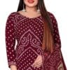 Women Crepe Bandhani Printed Pack of 2 Dress Materia - Image 3