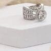 Rhodium-Plated American Diamond Ring - Image 4