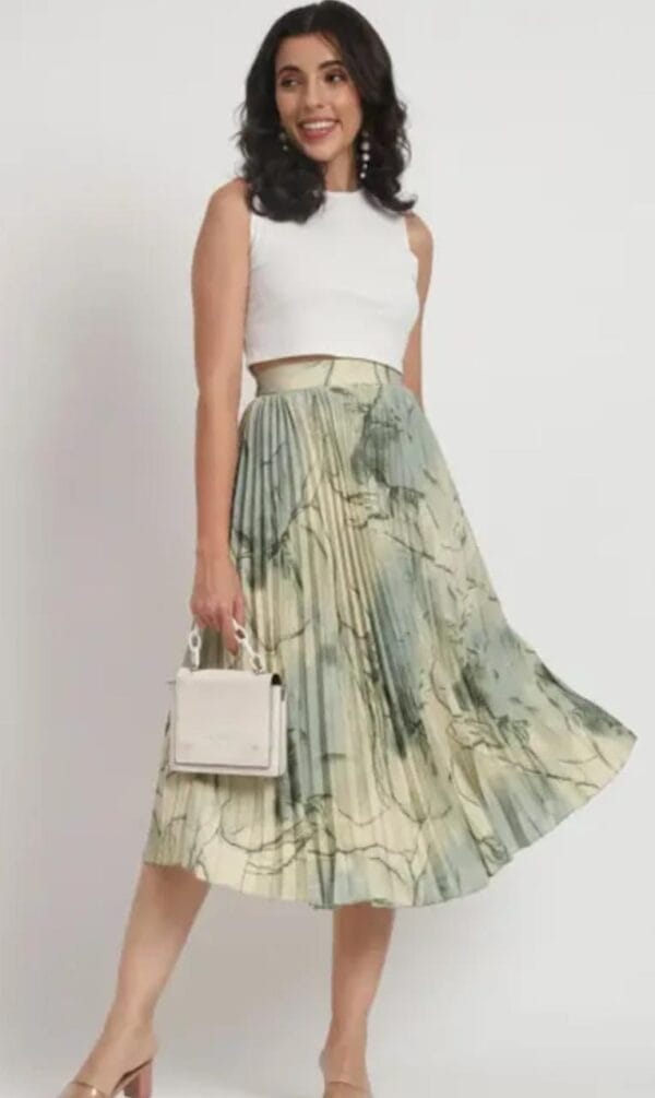 Exquisite Marble Elegance Women's Skirt