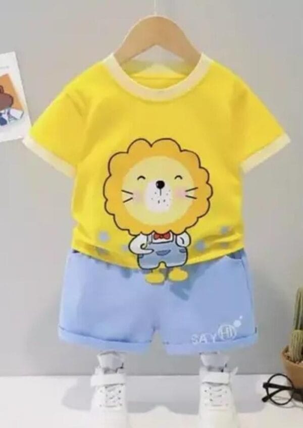 Boys' Yellow T-Shirt and Blue Shorts Set