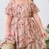 Dreamy Peach Chiffon Party Dress for Girls - Image 3