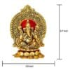 Elegant Gold Laxmi Ganesh Idol - Image 4