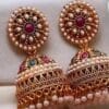 Oxidized Rajwadi Jhumka Earrings for Ethnic Elegance - Image 3