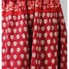 Radiant Elegance: Women's Long Printed Red Cotton Skirt - Image 4