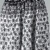 Women's Long Printed Black and White Cotton Skirt - Image 2