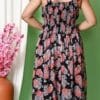 Classy Georgette black Floral Square Neck Maxi Dress for Women and Girls - Image 2