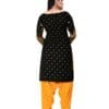 black and yellow dress material unstitched suit