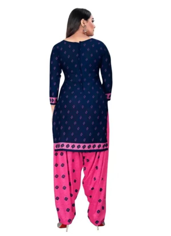 dark blue and pink dress material unstitched suit