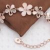 flower rose gold plated bracelet