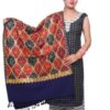 Designer Navy Blue Printed Kashmiri Embroidery Woolen Shawl for Women - Vintage Collection - Image 3