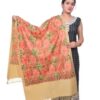 Designer Beige Printed Kashmiri Embroidery Woolen Shawl for Women - Vintage Collection - Image 2