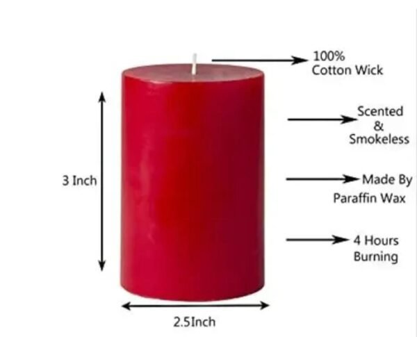 Red Scented Candles Pack of 2