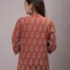 Red Cotton Short Kurti BACK