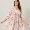 White Rayon Short Kurti