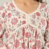 White Rayon Short Kurti V NECK