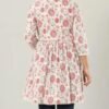 White Rayon Short Kurti BACK