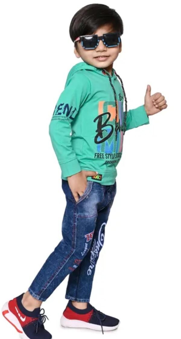 Top & Jeans Set green