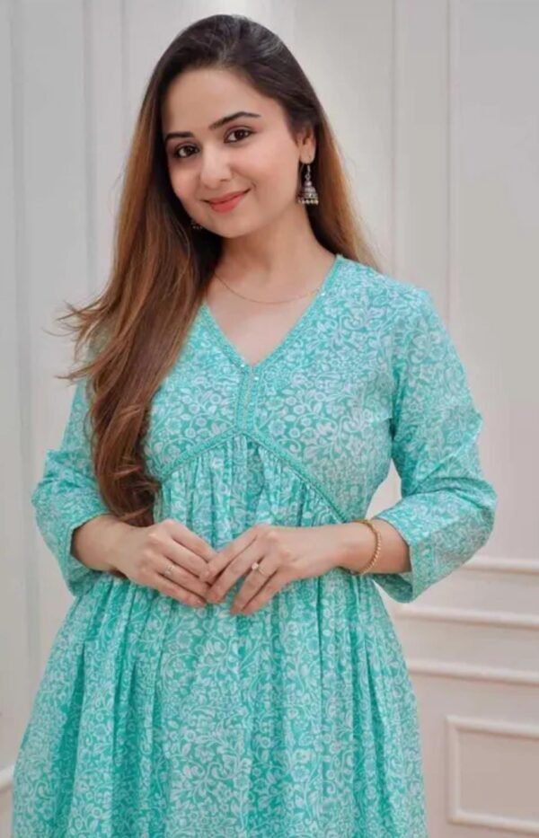 Stylish Blue Rayon Alia Cut Short Kurti for Daily Wear - Image 4